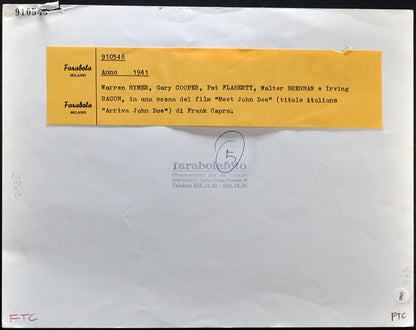 Gary Cooper 1941 Ft 1760 - Stampa 21x27 cm - Farabola Stampa ai sali d'argento