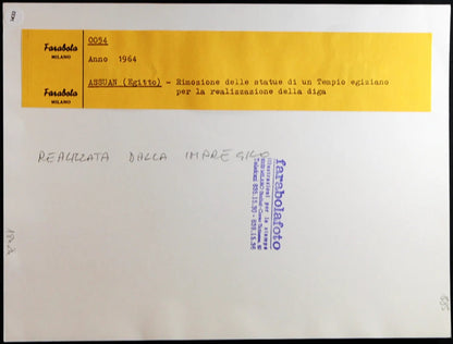 Egitto Costruzione Diga ad Assuan 1964 Ft 1433 - Stampa 24x18 cm - Farabola Stampa ai sali d'argento