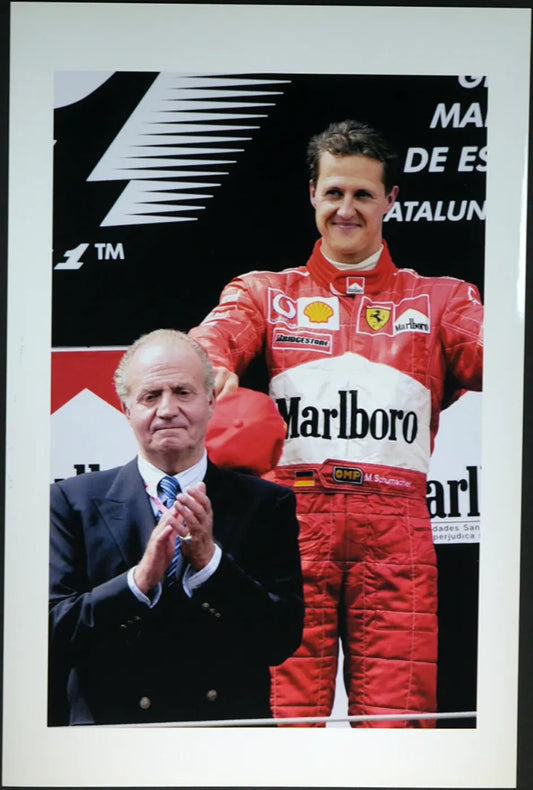 F1 Gp Spagna 2002 Schumacher re Juan Carlos Ft 147 - Stampa 20x30 cm - Farabola Stampa digitale