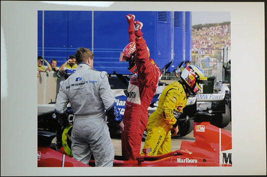 F1 Gp Ungheria 2001 Schumacher campione Ft 148 - Stampa 30x20 cm - Farabola Stampa digitale