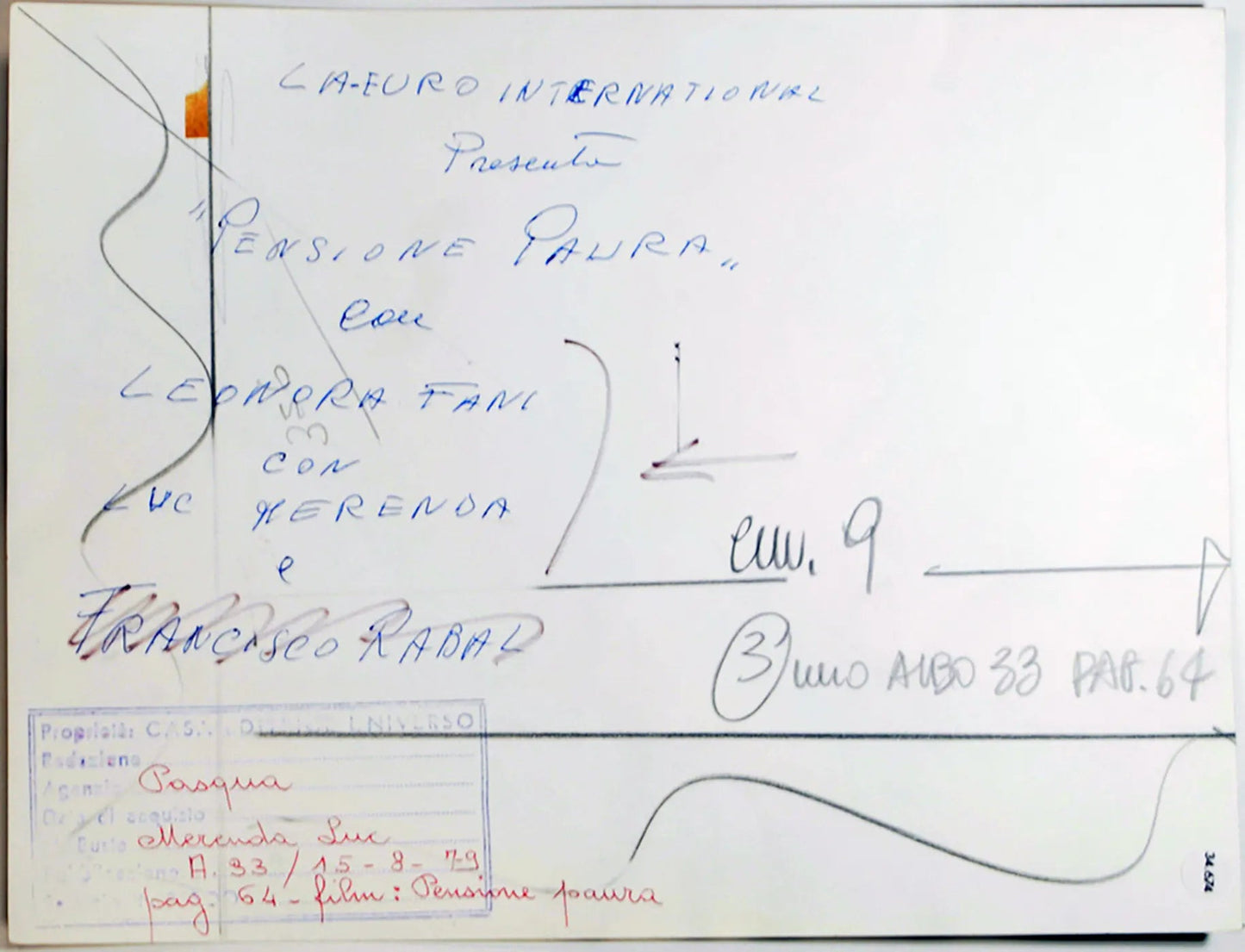 Film Pensione Paura 1978 Ft 34674 - Stampa 24x18 cm - Farabola Stampa ai sali d'argento