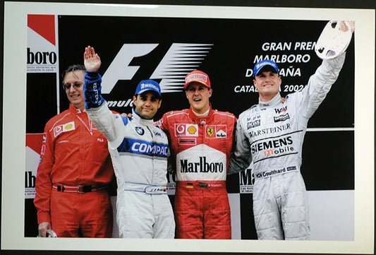 Formula 1 Gp di Spagna 2002 Podio Ft 145 - Stampa 20x30 cm - Farabola Stampa digitale