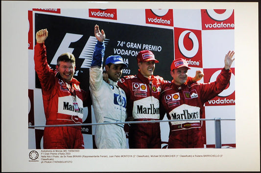 Formula 1 Gp d'Italia 2003 Podio Ft 143 - Stampa 20x30 cm - Farabola Stampa digitale