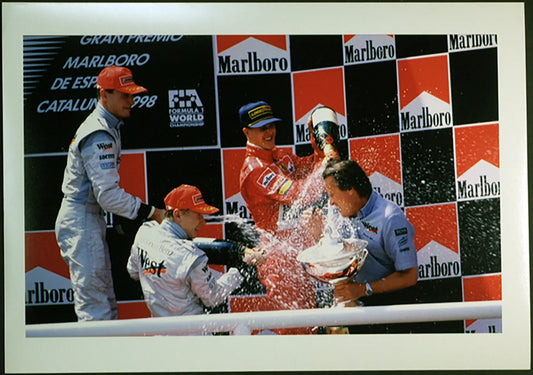 Formula 1 Gp Spagna 1998 Podio Ft 171 - Stampa 24x18 cm - Farabola Stampa digitale