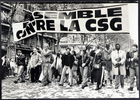 Francia Manifestazione sindacati 1990 Ft 1893 - Stampa 21x15 cm - Farabola Stampa ai sali d'argento