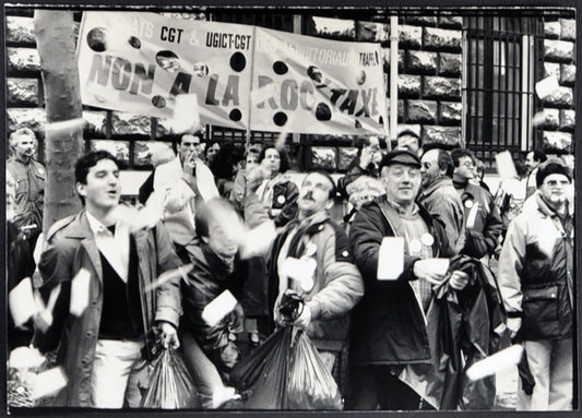 Francia Manifestazione sindacati 1990 Ft 1894 - Stampa 21x15 cm - Farabola Stampa ai sali d'argento