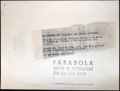 Francia Ritorno a scuola 1973 Ft 1643 - Stampa 24x18 cm - Farabola Stampa ai sali d'argento
