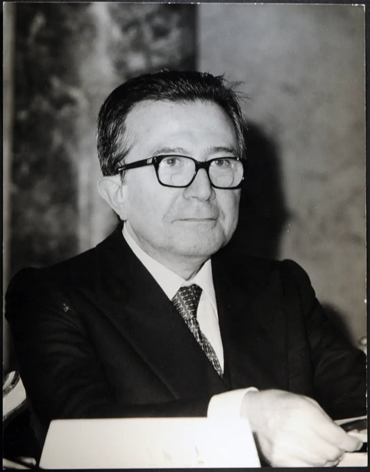 Giulio Andreotti 1980 Ft 35103 - Stampa 21x27 cm - Farabola Stampa ai sali d'argento