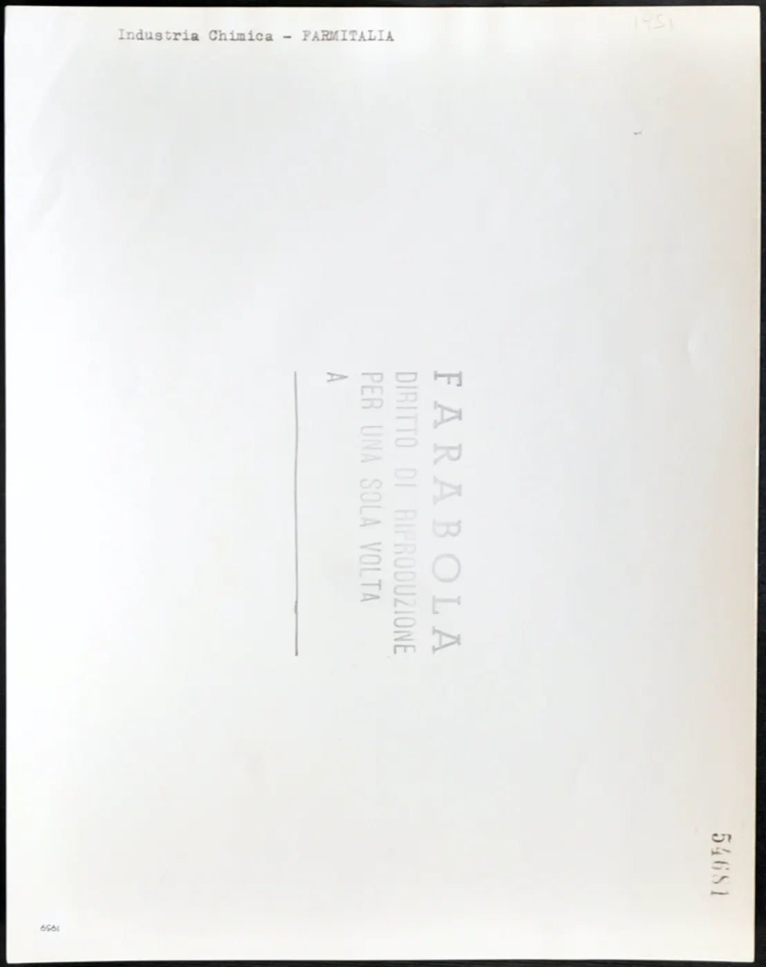 Industria Chimica Farmitalia anni 60 Ft 1959 - Stampa 21x27 cm - Farabola Stampa ai sali d'argento