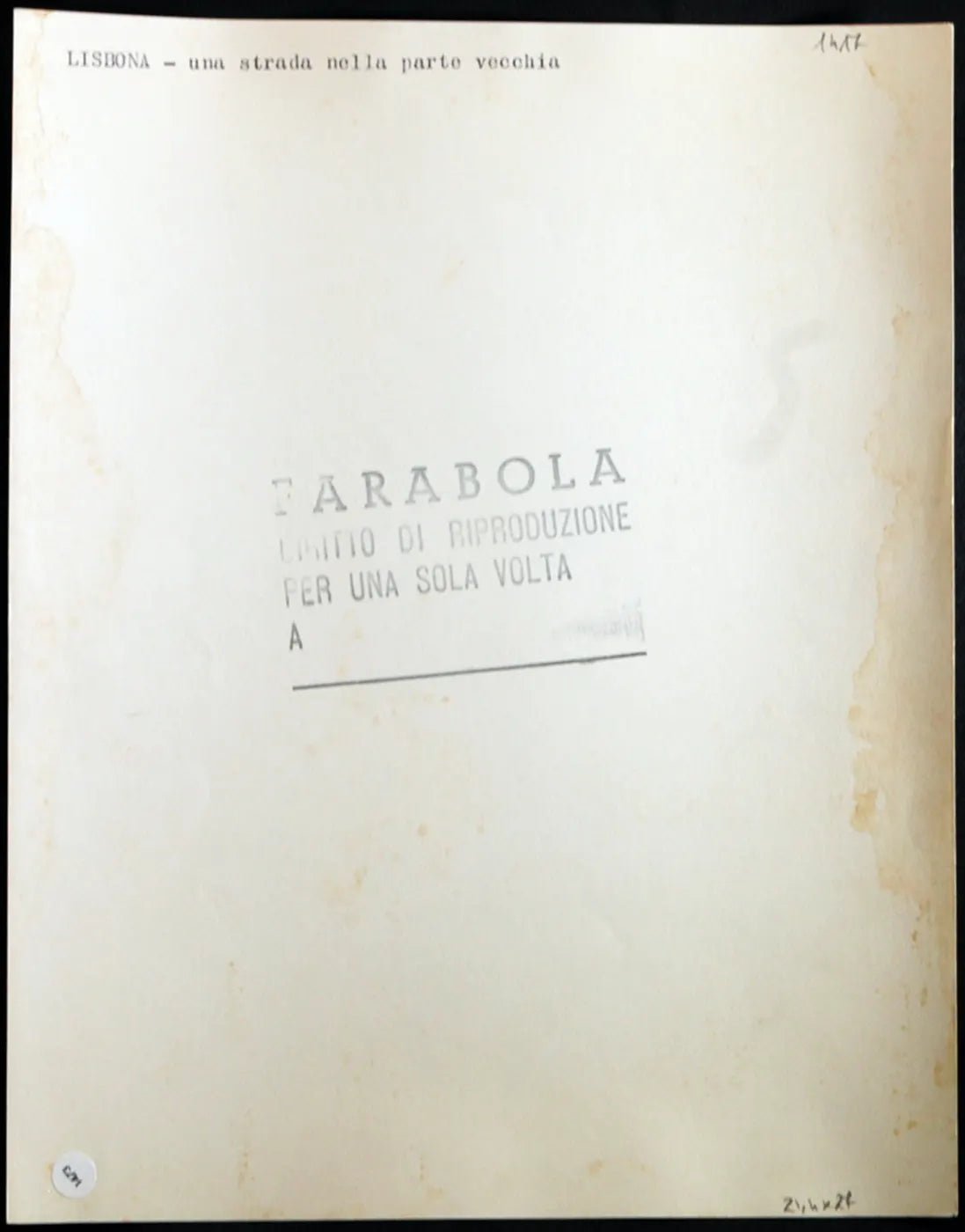 Lisbona Strada anni 60 Ft 1473 - Stampa 21x27 cm - Farabola Stampa ai sali d'argento