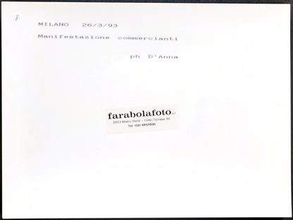 Manifestazione commercianti 1993 Ft 1845 - Stampa 24x18 cm - Farabola Stampa ai sali d'argento