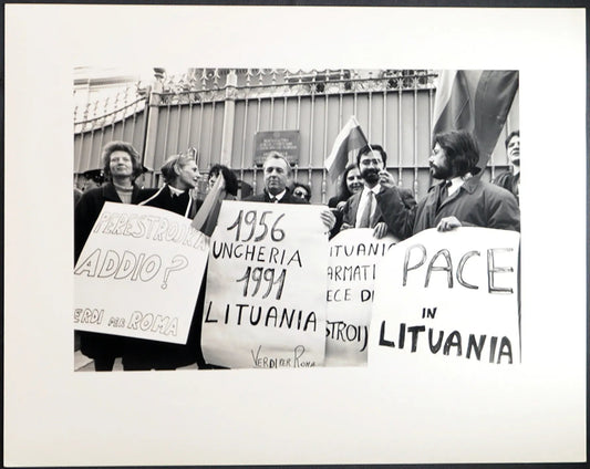 Manifestazione Verdi Ambasciata Urss 1991 Ft 1417 - Stampa 20x30 cm - Farabola Stampa ai sali d'argento