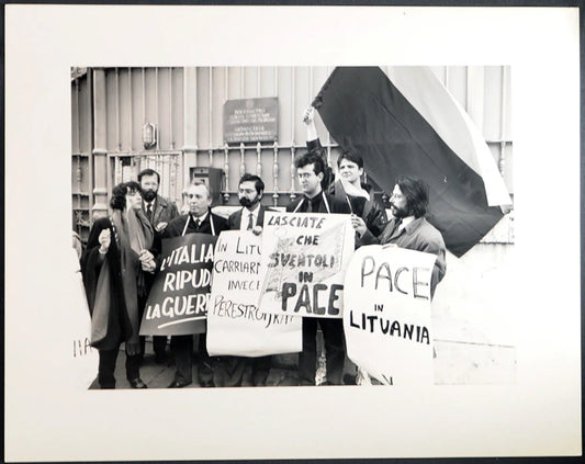 Manifestazione Verdi Ambasciata Urss 1991 Ft 1418 - Stampa 20x30 cm - Farabola Stampa ai sali d'argento
