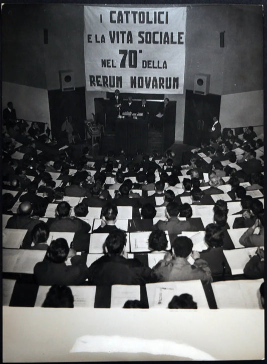 Incontro Università Cattolica Milano 1961 Ft 1644 - Stampa 24x18 cm - Farabola Stampa ai sali d'argento