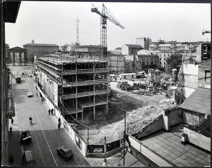 Lavori in Porta Ticinese Milano 1979 Ft 2053 - Stampa 21x27 cm - Farabola Stampa ai sali d'argento