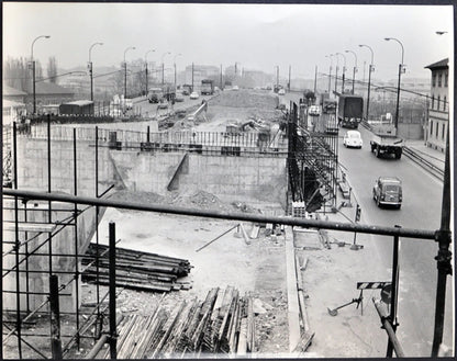 Lavori sul Ponte Ghisolfa Milano anni 60 Ft 2051 - Stampa 21x27 cm - Farabola Stampa ai sali d'argento