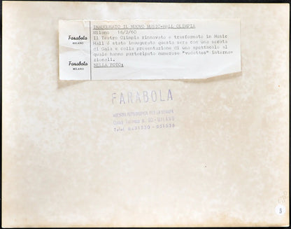 Music-Hall Olimpia Milano 1960 Ft 1972 - Stampa 21x27 cm - Farabola Stampa ai sali d'argento