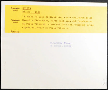 Palazzo di Giustizia Milano 1936 Ft 1344 - Stampa 24x18 cm - Farabola Stampa ai sali d'argento