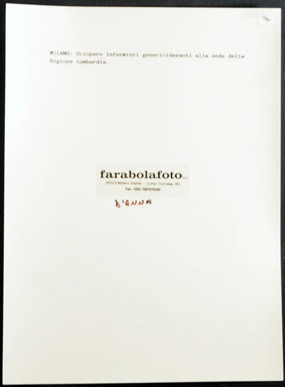 Sciopero infermieri Milano anni 90 Ft 1387 - Stampa 24x18 cm - Farabola Stampa digitale