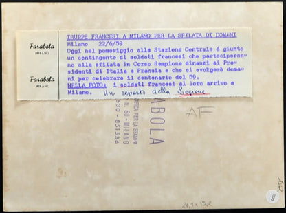 Soldati della Legione francese Milano 1959 Ft 1573 - Stampa 20x15 cm - Farabola Stampa ai sali d'argento