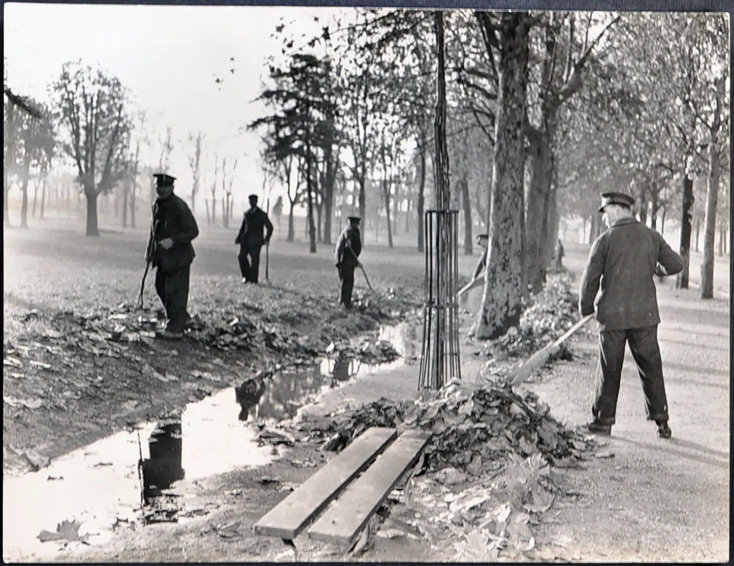 Spazzini al Parco Ravizza Milano anni 60 Ft 1872 - Stampa 24x18 cm - Farabola Stampa ai sali d'argento