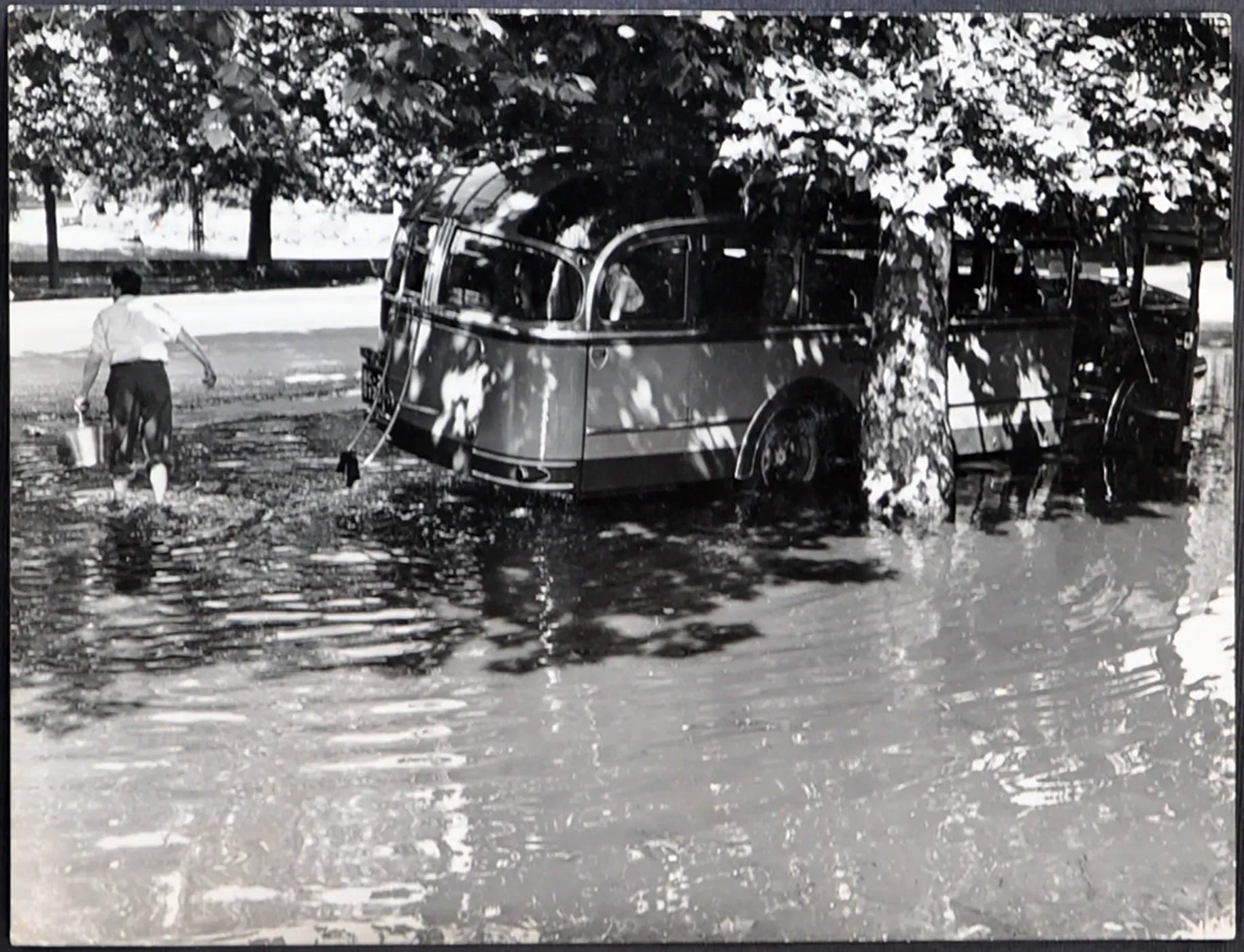 Temporale al Parco Milano 1950 Ft 1871 - Stampa 24x18 cm - Farabola Stampa ai sali d'argento