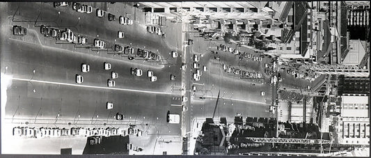 Traffico Milano anni 60 Ft 2070 - Stampa 50x21 cm - Farabola Stampa ai sali d'argento