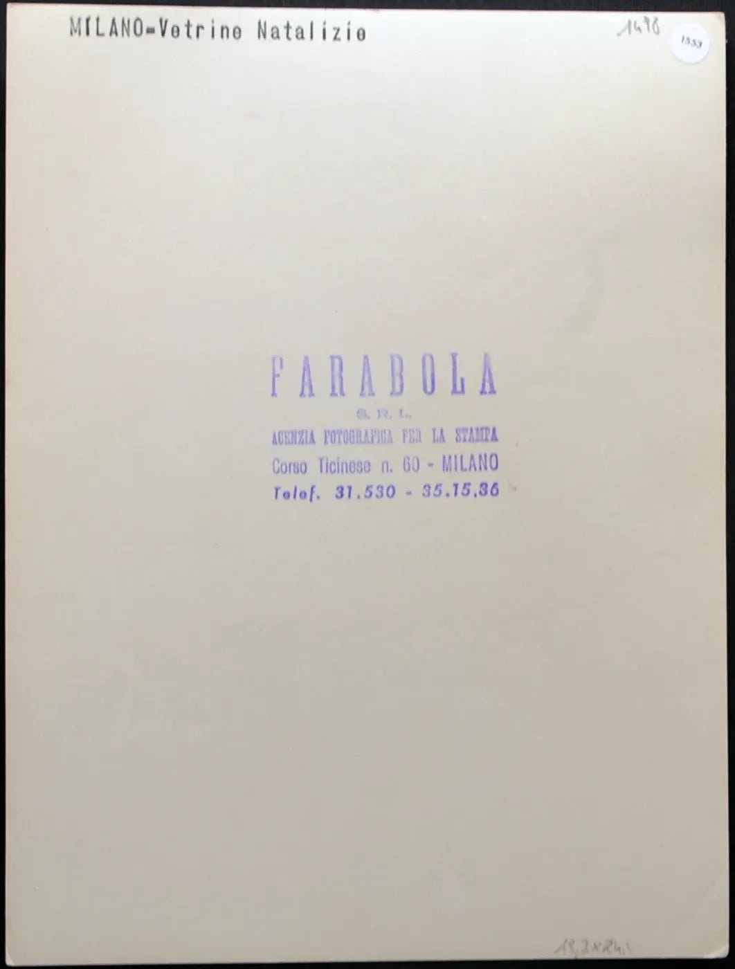 Milano Vetrine natalizie anni 60 Ft 1553 - Stampa 24x18 cm - Farabola Stampa ai sali d'argento