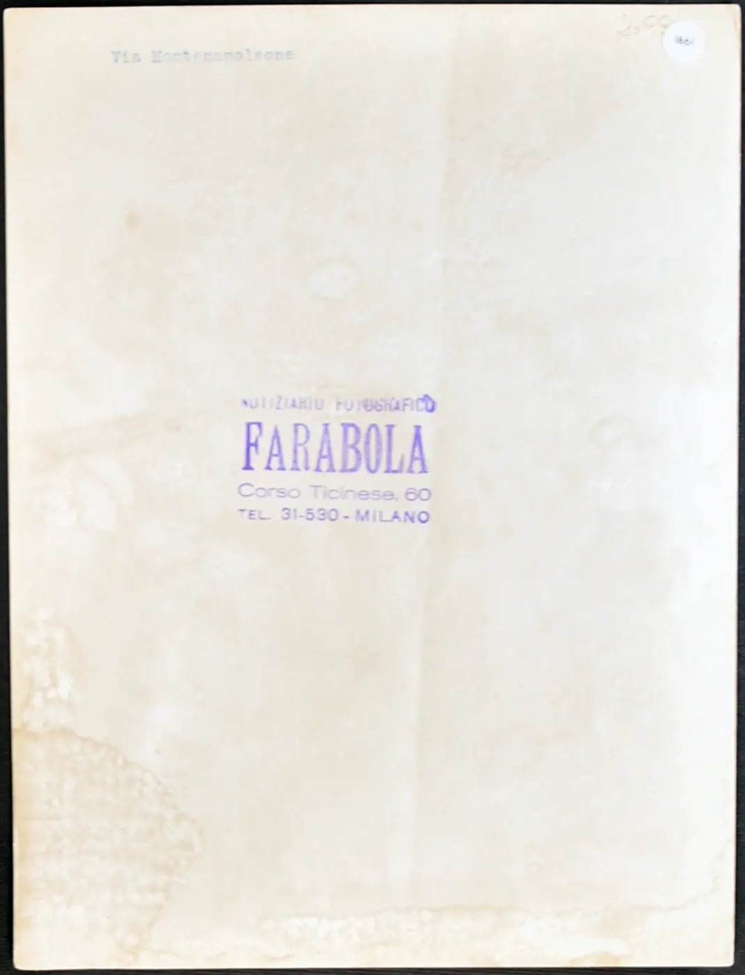 Via Montenapoleone Milano anni 60 Ft 1861 - Stampa 24x18 cm - Farabola Stampa ai sali d'argento