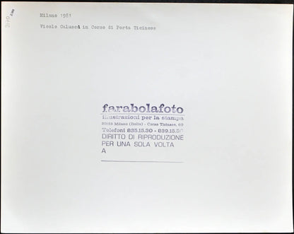 Milano Vicolo Calusca 1981 Ft 2188 - Stampa 21x27 cm - Farabola stampa ai sali d'argento