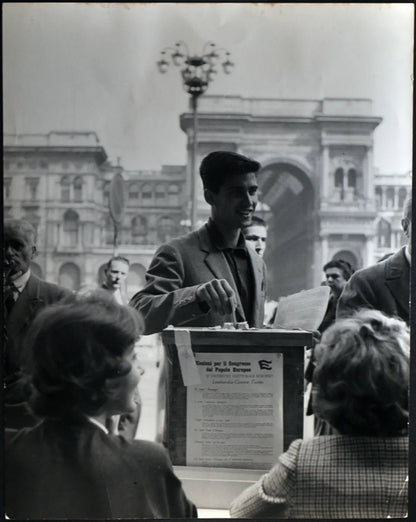 Votazioni per Europa Unita Milano 1959 Ft 1782 - Stampa 21x27 cm - Farabola Stampa ai sali d'argento