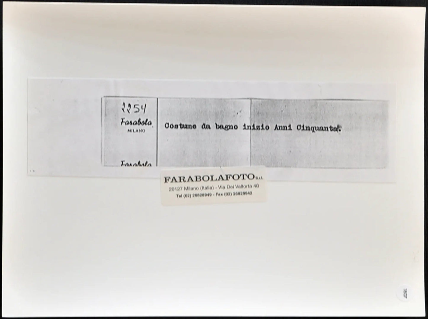 Costumi da bagno anni 50 Ft 1807 - Stampa 24x18 cm - Farabola Stampa ai sali d'argento