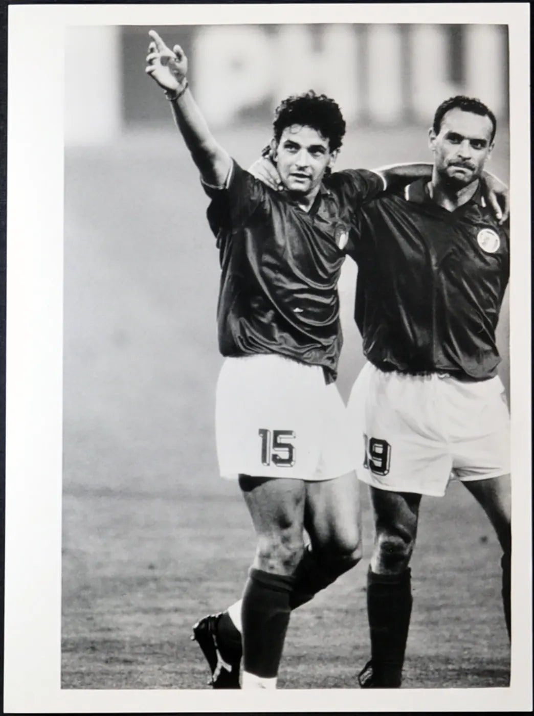 Mondiali di calcio 90 Baggio Schillaci Ft 2293 - Stampa 24x18 cm - Farabola Stampa ai sali d'argento