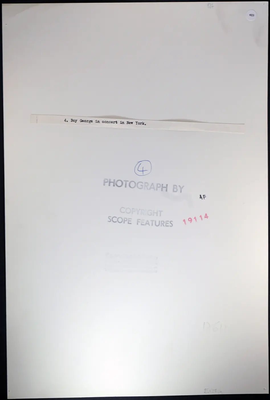 Boy George anni 80 Ft 923 - Stampa 24x37 cm - Farabola Stampa ai sali d'argento