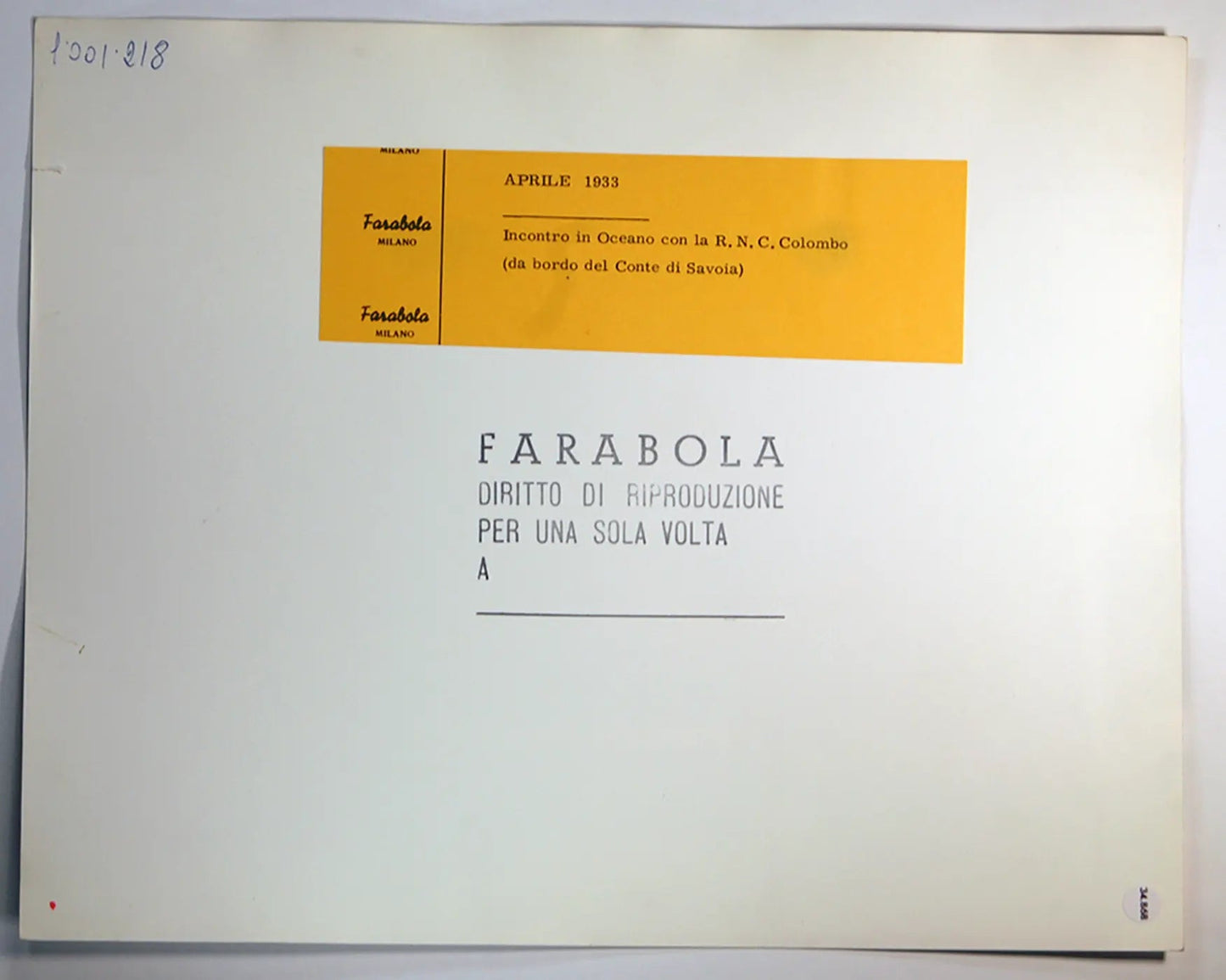 Navi R.N.C. Colombo in oceano 1933 Ft 34868 - Stampa 30x24 cm - Farabola Stampa ai sali d'argento