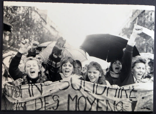 Parigi Manifestazione liceali 1990 Ft 1191 - Stampa 21x15 cm - Farabola Stampa ai sali d'argento
