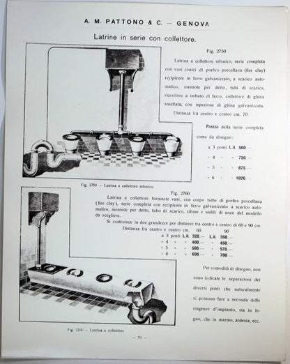 Pubblicità Latrine in serie Ft 34795 - Stampa 30x24 cm - Farabola Stampa ai sali d'argento