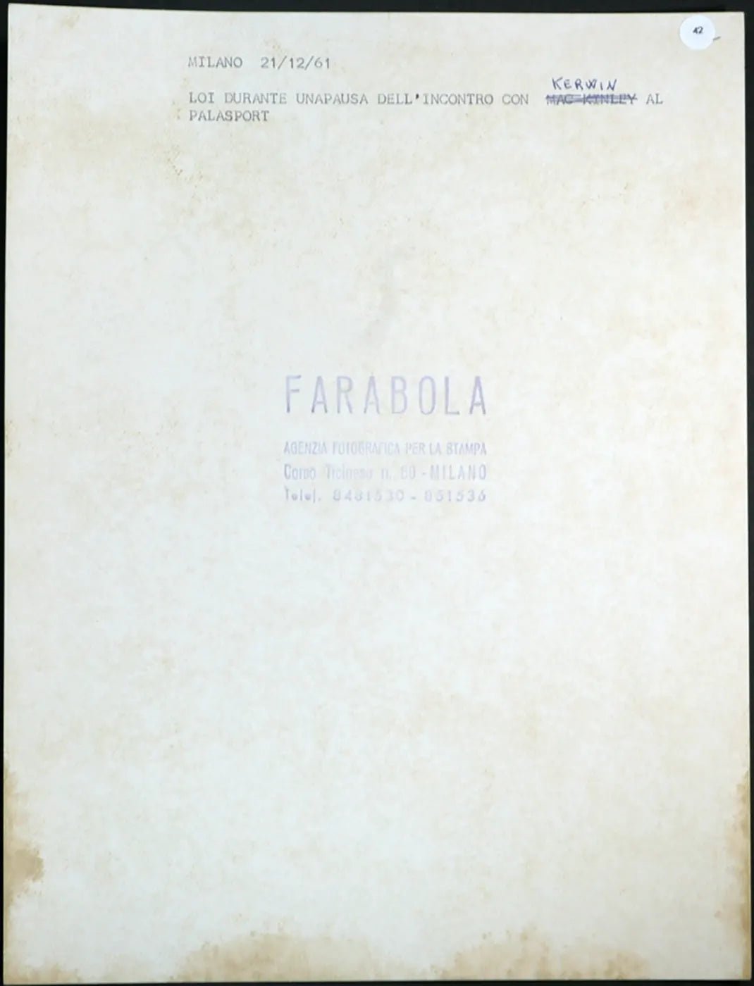 Pugilato Duilio Loi durante un match 1961 Ft 42 - Stampa 21x27 cm - Farabola Stampa ai sali d'argento