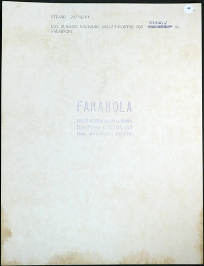 Pugilato Duilio Loi durante un match 1961 Ft 42 - Stampa 21x27 cm - Farabola Stampa ai sali d'argento