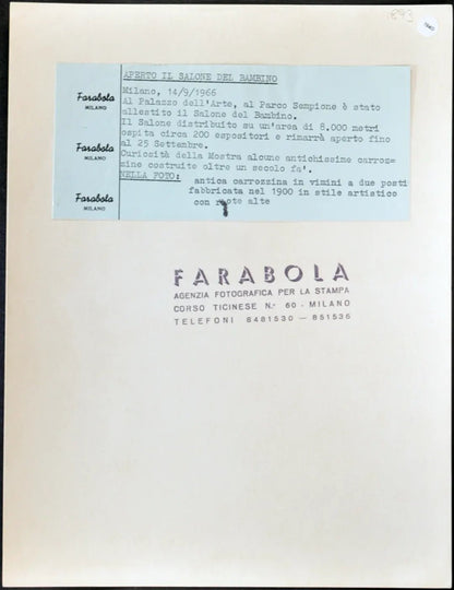 Salone del Bambino 1966 Antica Carrozzina Ft 1940 - Stampa 21x27 cm - Farabola Stampa ai sali d'argento
