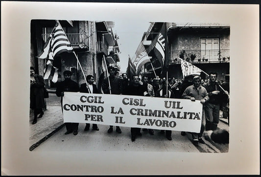 Sicilia Manifestazione anti-racket Ft 1777 - Stampa 20x30 cm - Farabola Stampa ai sali d'argento