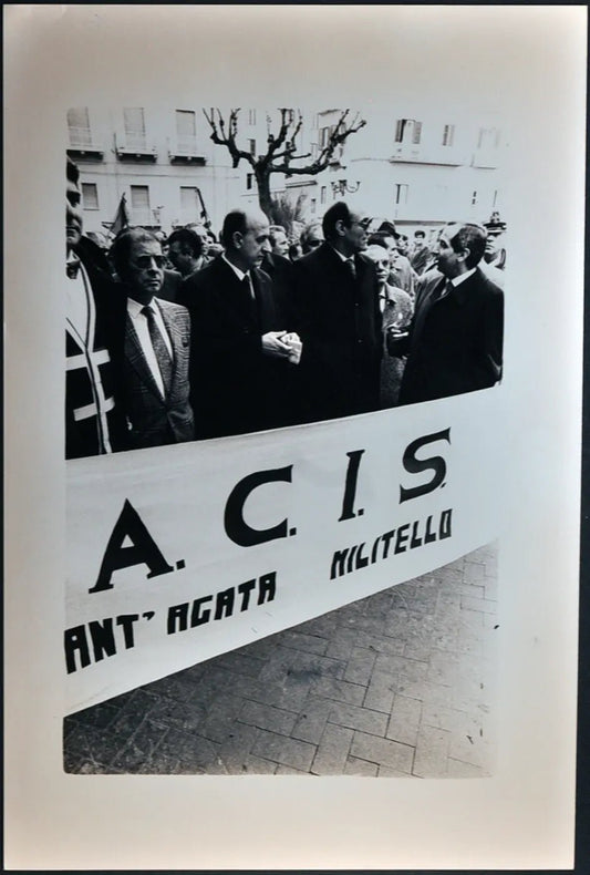 Sicilia Manifestazione anti-racket Ft 1778 - Stampa 20x30 cm - Farabola Stampa ai sali d'argento