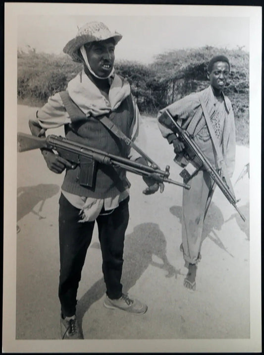 Somalia Guerriglieri somali 1993 Ft 1450 - Stampa 24x18 cm - Farabola Stampa ai sali d'argento