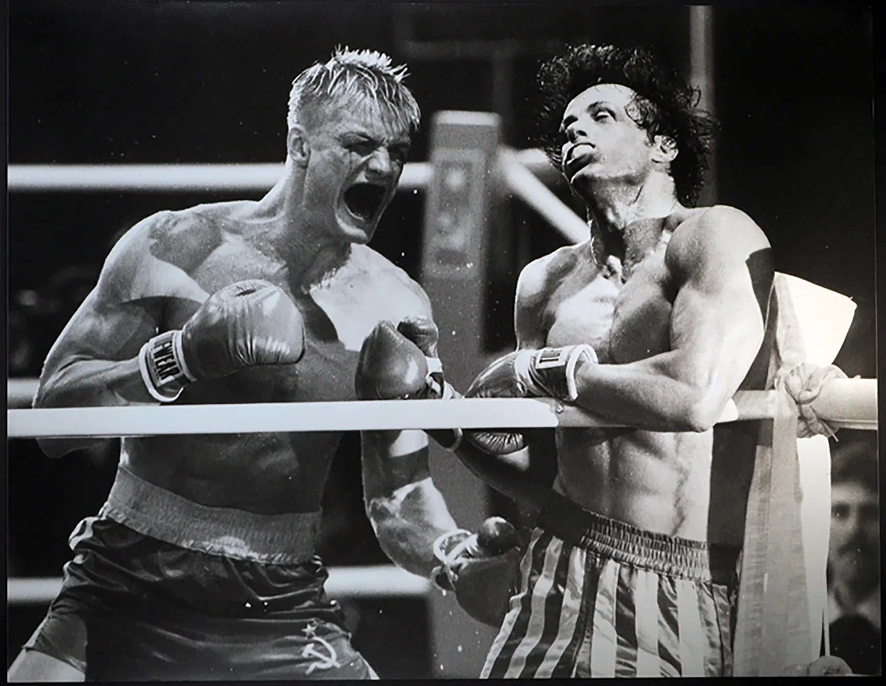 Sylvester Stallone Dolph Lundgren Rocky IV Ft 886 - Stampa 27x37 cm - Farabola Stampa ai sali d'argento