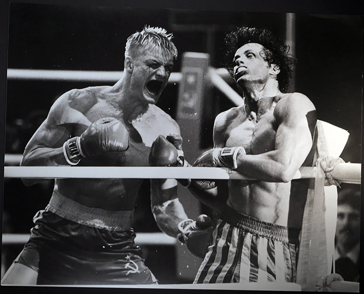 Sylvester Stallone Dolph Lundgren Rocky IV Ft 892 - Stampa 27x37 cm - Farabola Stampa ai sali d'argento