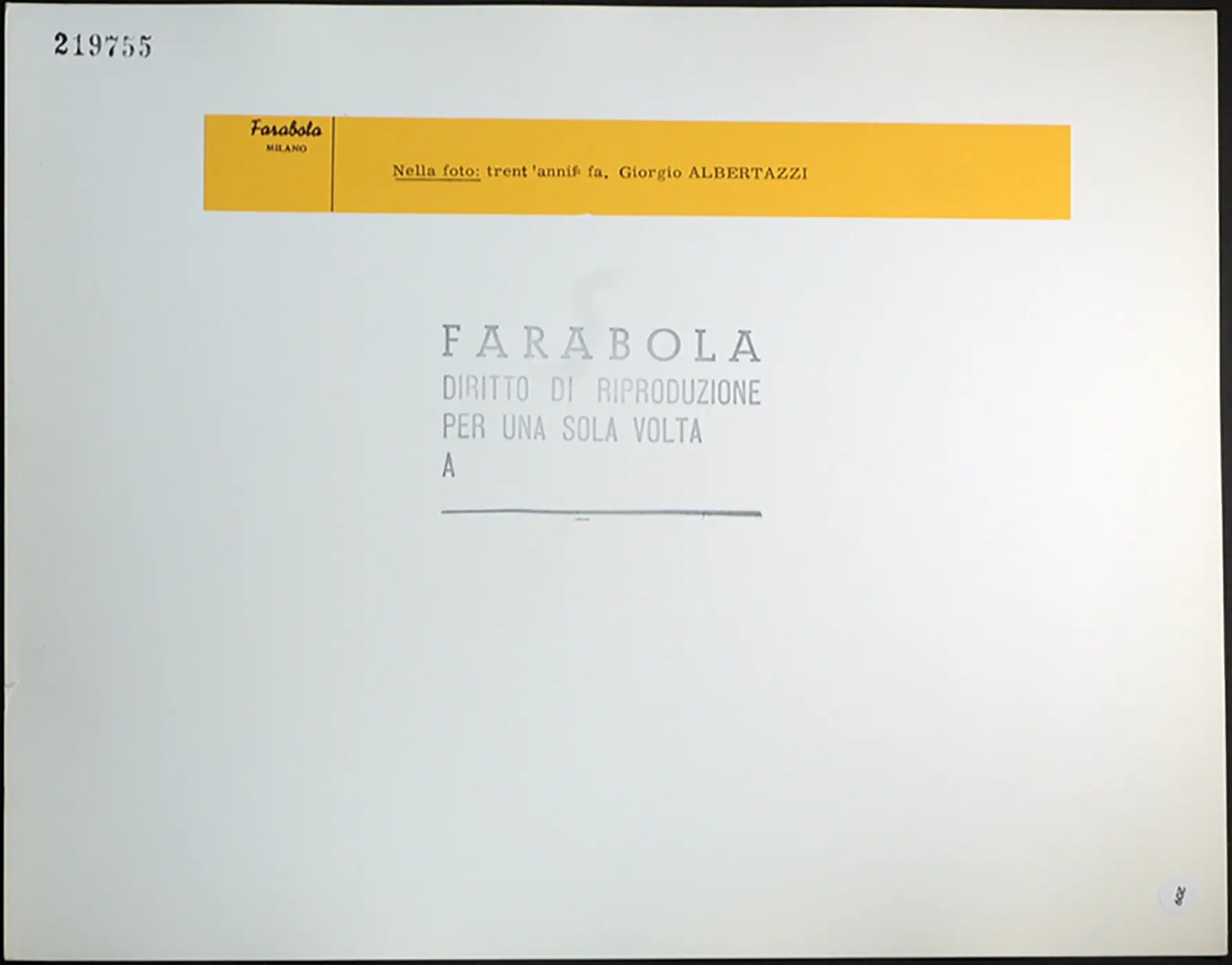 Giorgio Albertazzi anni 40 Ft 209 - Stampa 30x24 cm - Farabola Stampa ai sali d'argento