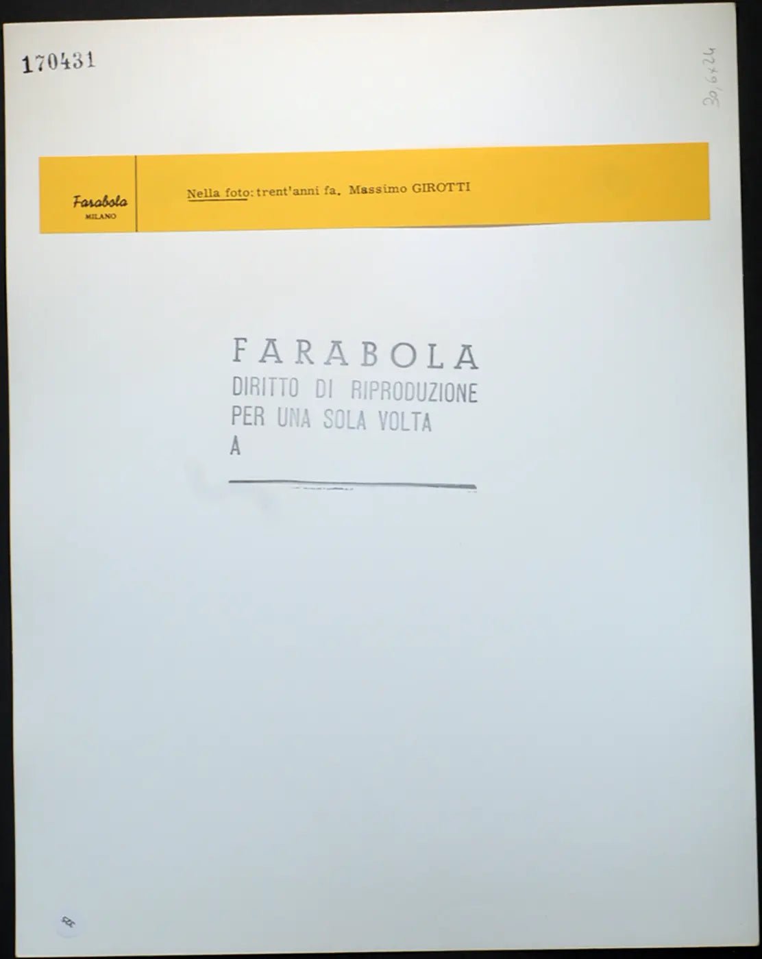 Massimo Girotti anni 40 Ft 325 - Stampa 30x24 cm - Farabola Stampa ai sali d'argento