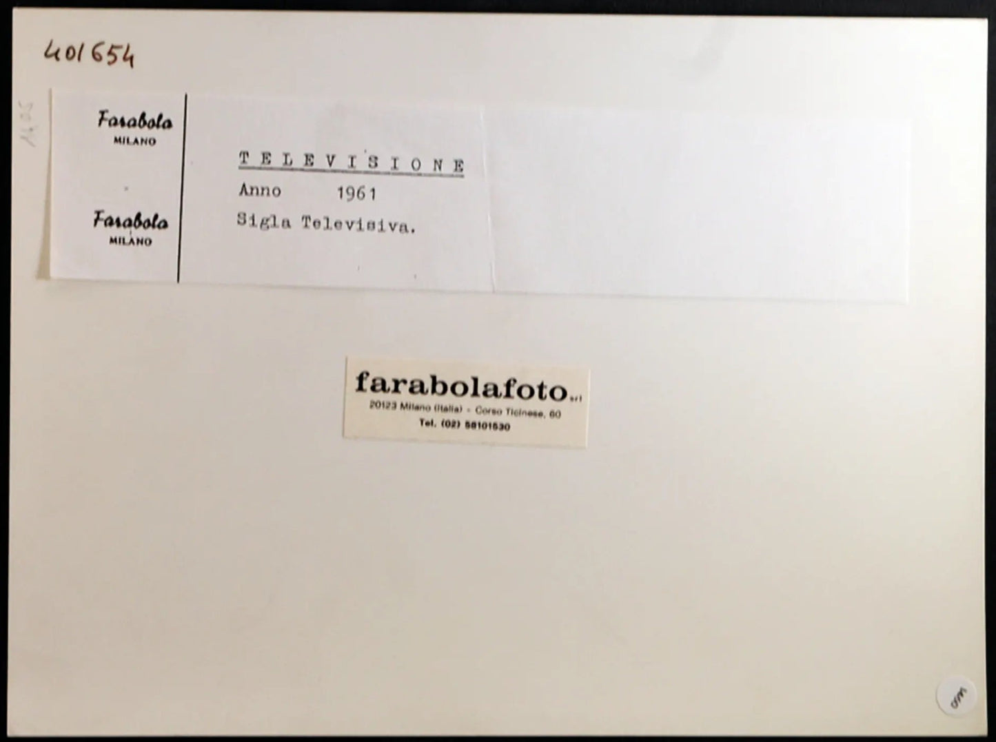 Sigla Televisiva 1961 Ft 1460 - Stampa 24x18 cm - Farabola Stampa ai sali d'argento