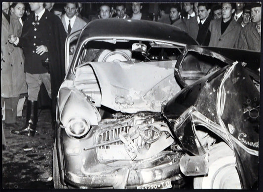 Torino Incidente auto 1958 Ft 1721 - Stampa 20x15 cm - Farabola Stampa ai sali d'argento