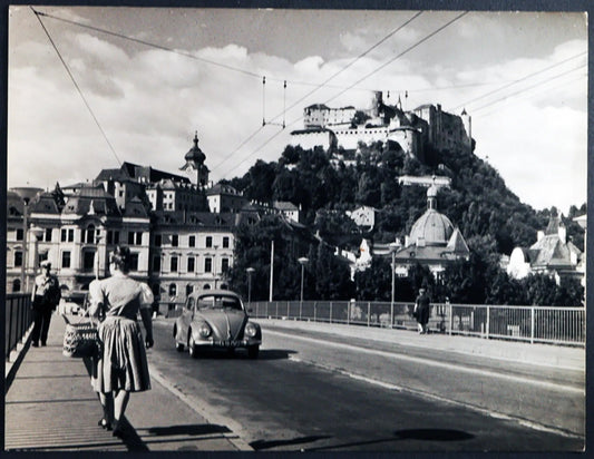 Vienna Fortezza di Hohensalzburg anni 60 Ft 1500 - Stampa 24x18 cm - Farabola Stampa ai sali d'argento